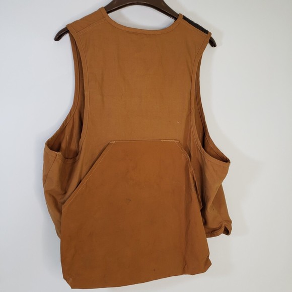 Vintage 60s 70s Black Sheep Bird Hunting Vest Game Pocket XL Japan 48" Chest - Picture 2 of 8